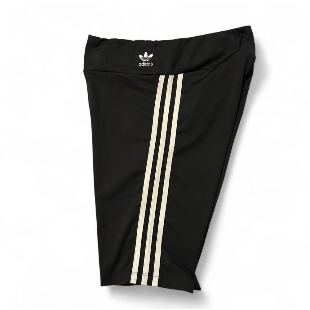 Adidas Originals Womens Bike shorts 3 Stripes Size M Black - Picture 3 of 5